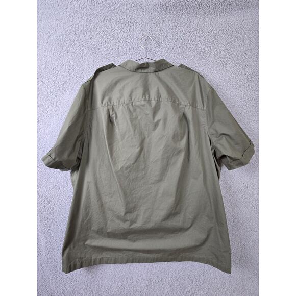 Boulder Creek Trading Company Shirt Mens 3XL Big Green Short Sleeve Button Up - Picture 2 of 7